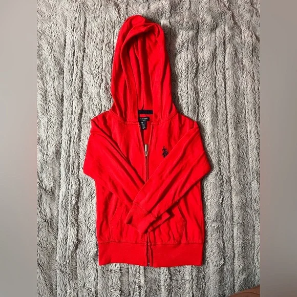 U.S. Polo Assn. Red Sweatshirt Vibrant Casual Style - Picture 4 of 7